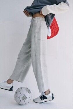 Free People Movement Top Score Barrel Pants Womens Medium gray 100% Cotton